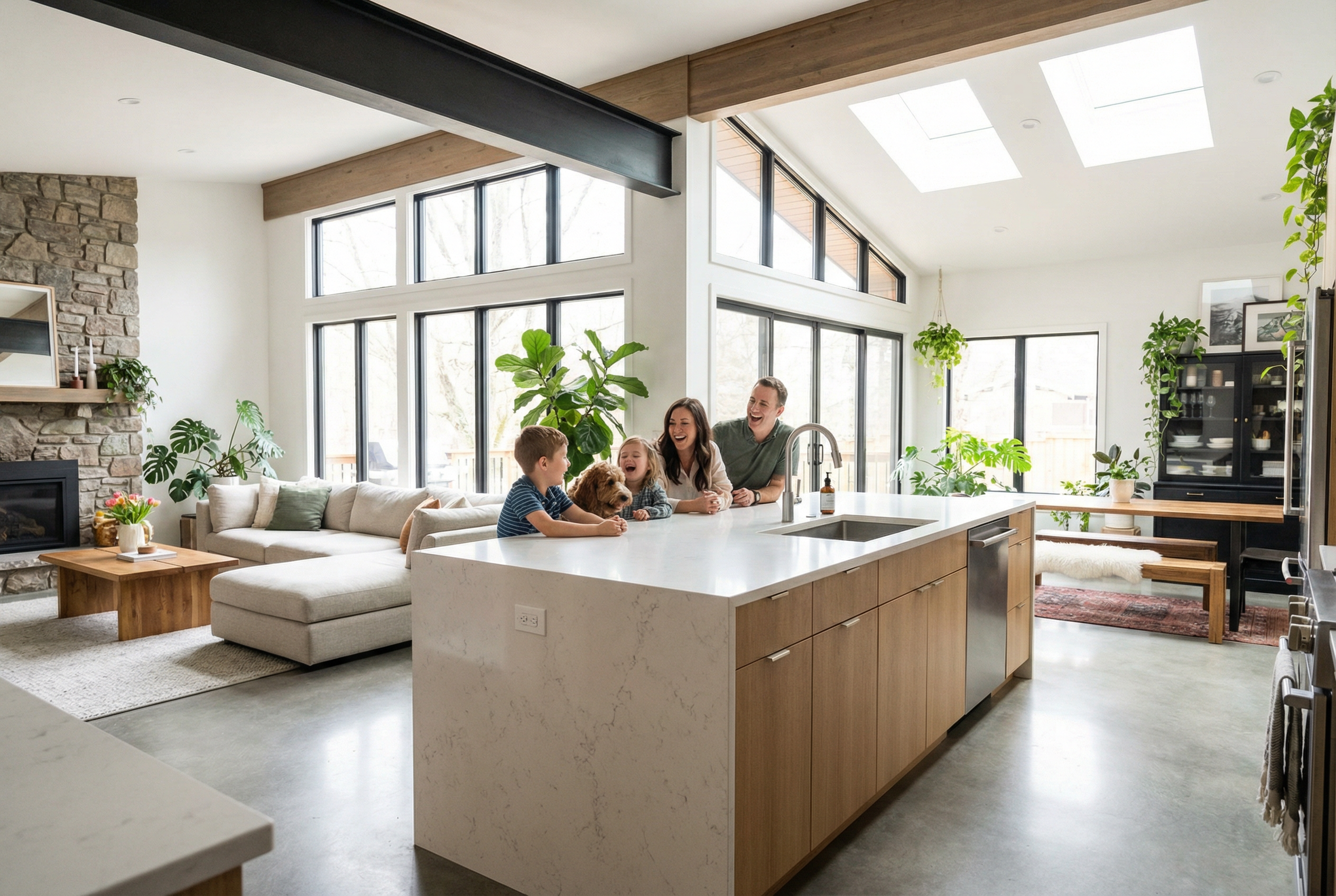 Modern renovated kitchen